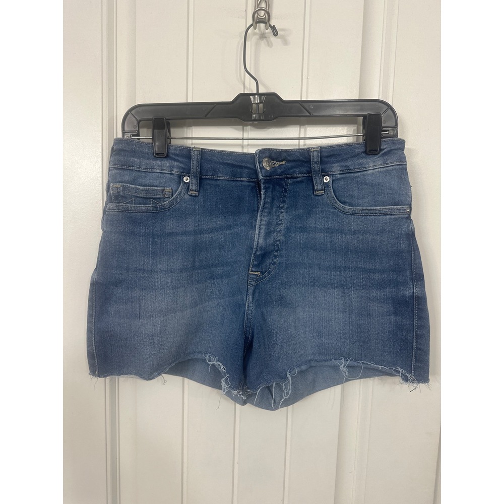 True Religion‎ Maisie High Rise Cut Off Denim Shorts Blue Medium Wash Size 30